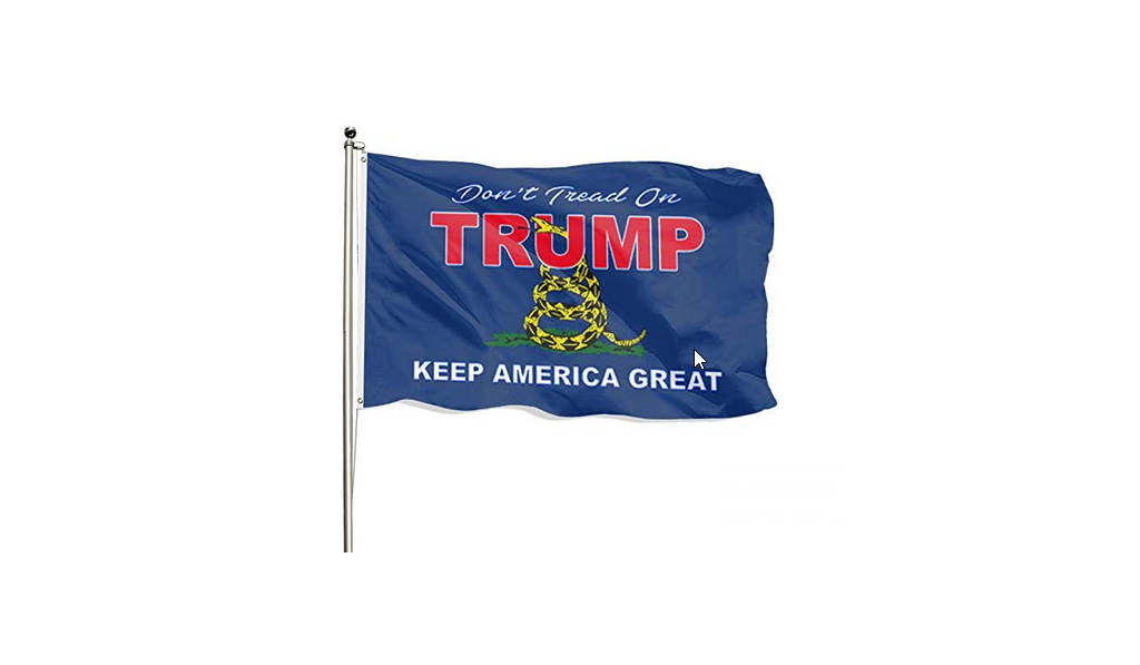 Bandiera Pro Armi Trump Bandiera 2° Emendamento 'Don't Tread On Me' Gadsden Trump, 100D Poliestere 3x5 Piedi, Multicolore, Made In China Bandiera Gadsden Trump - Foto 9